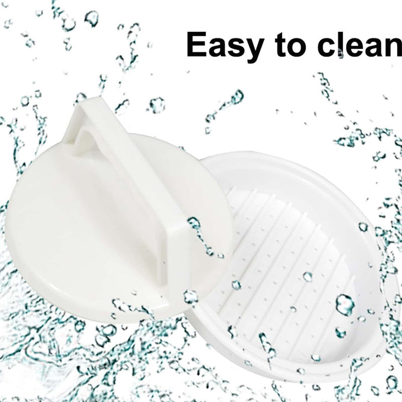 Easy-Release Burger Press Patty Maker – Perfectly Sized Hamburger Mold Rings for BBQ & Grill, Durable Polypropylene Kitchen Tool with Flip-Top Lid for Uniform Meat Patties, Practical Kitchenware, Easygrip Handle