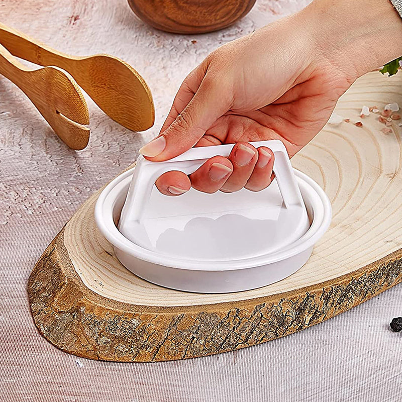 Easy-Release Burger Press Patty Maker – Perfectly Sized Hamburger Mold Rings for BBQ & Grill, Durable Polypropylene Kitchen Tool with Flip-Top Lid for Uniform Meat Patties, Practical Kitchenware, Easygrip Handle