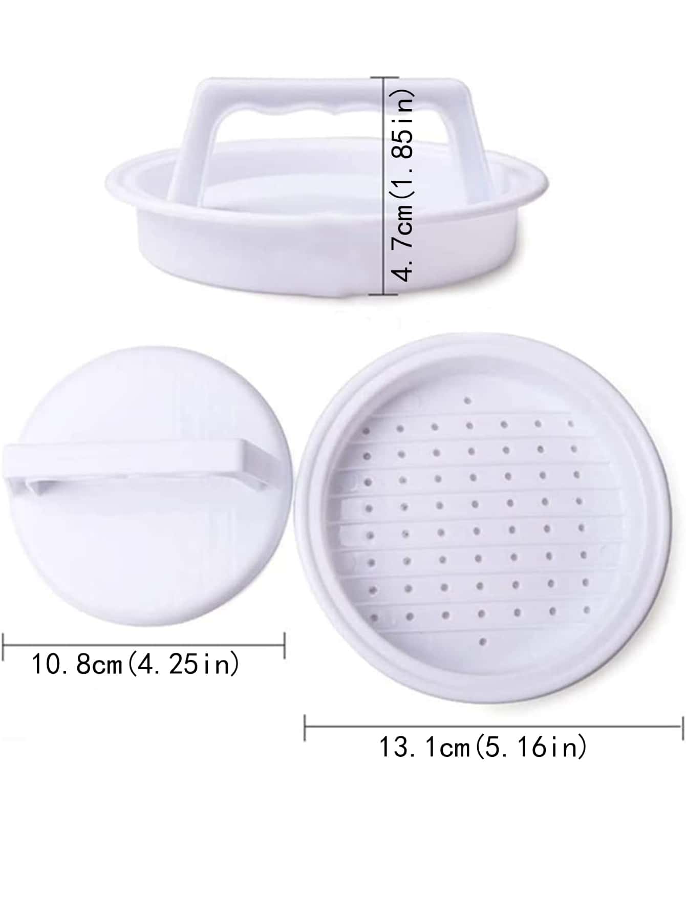 Easy-Release Burger Press Patty Maker – Perfectly Sized Hamburger Mold Rings for BBQ & Grill, Durable Polypropylene Kitchen Tool with Flip-Top Lid for Uniform Meat Patties, Practical Kitchenware, Easygrip Handle