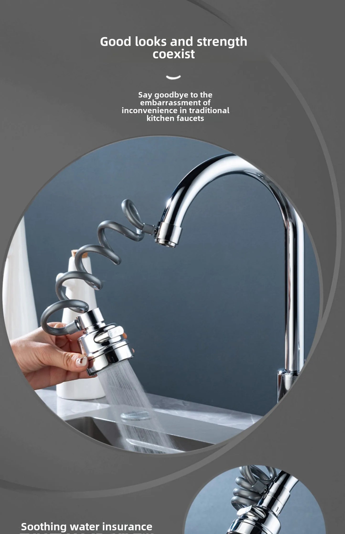 extensor de torneira chuveirinho /  adaptador giratório pia cozinha / bico torneira 360 graus/  extensor anti-respingo / cabeçote de pia com pressão // torneira retrátil cozinha/ utensilioutensílio