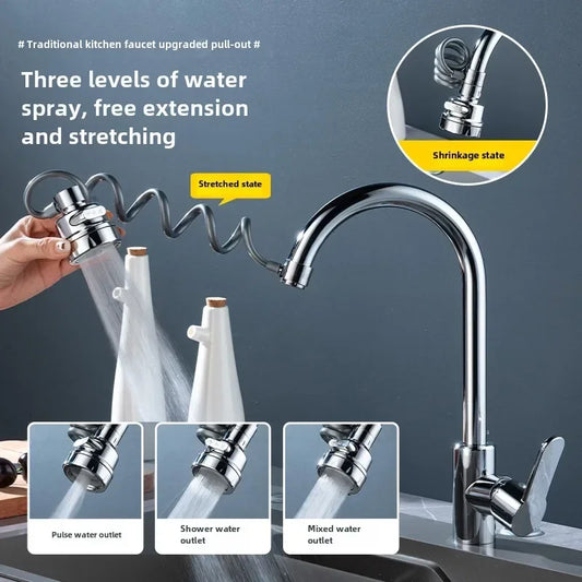 extensor de torneira chuveirinho /  adaptador giratório pia cozinha / bico torneira 360 graus/  extensor anti-respingo / cabeçote de pia com pressão // torneira retrátil cozinha/ utensilioutensílio