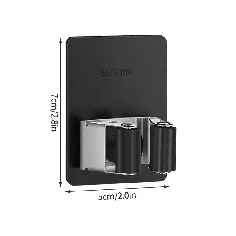 Multi-Purpose Hooks Adhesive Wall Hanging Mop Rack Broom Hanger Hook Kitchen Bathroom Organization Home Organizer Accessories 