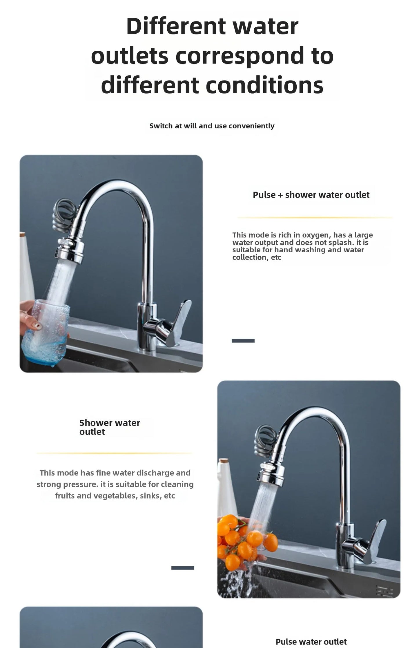 extensor de torneira chuveirinho /  adaptador giratório pia cozinha / bico torneira 360 graus/  extensor anti-respingo / cabeçote de pia com pressão // torneira retrátil cozinha/ utensilioutensílio