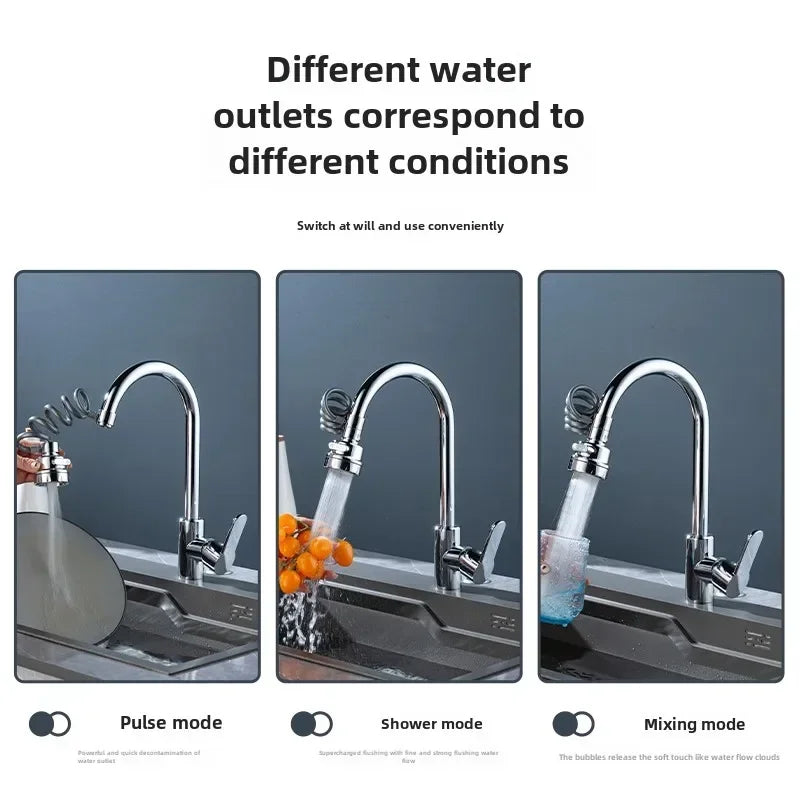 extensor de torneira chuveirinho /  adaptador giratório pia cozinha / bico torneira 360 graus/  extensor anti-respingo / cabeçote de pia com pressão // torneira retrátil cozinha/ utensilioutensílio