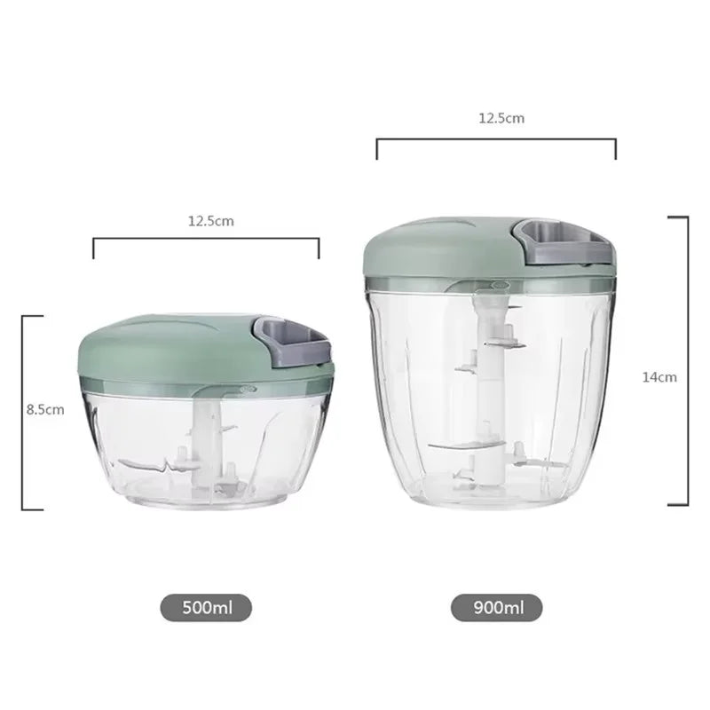 500/900ML Garlic Chopper Manual Garlic Press Food Vegetables Cutter Meat Grinders Kitchen Gadgets Hand Mincer Garlic Masher