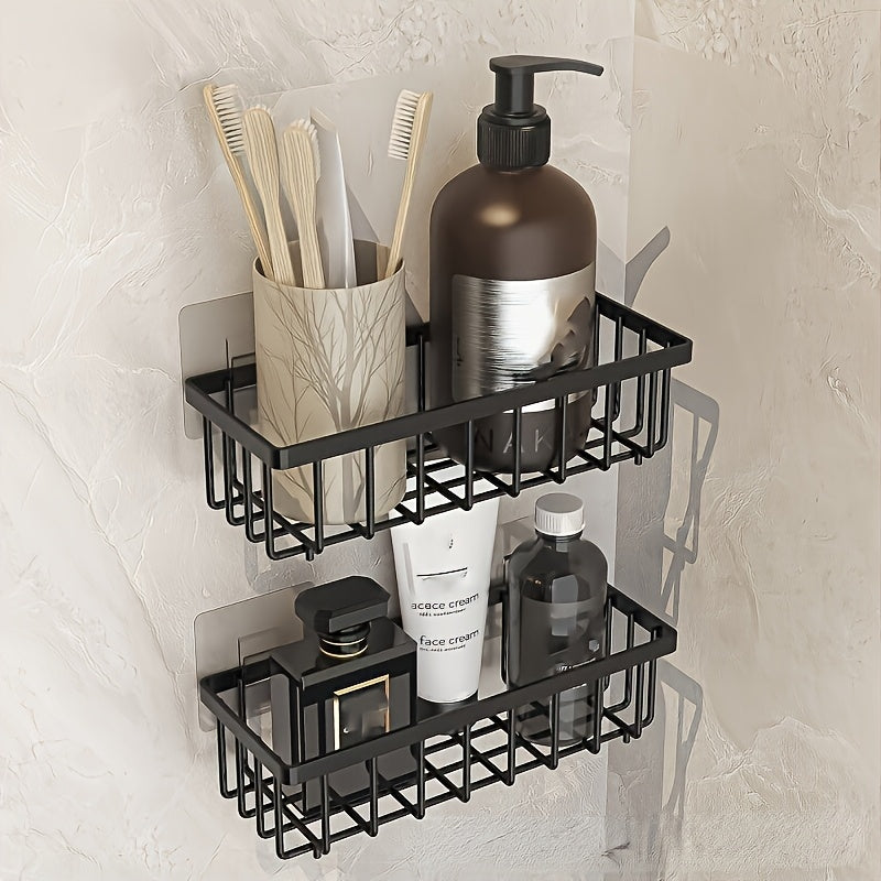 1pc Easy-to-Install Kitchen Sink Organizer Rack - No Drilling Required, Multi-Purpose Storage Shelf for Sponges, Brushes and Towels - Modern Plastic Design, Kitchen Sink Accessories, Floating Shelves