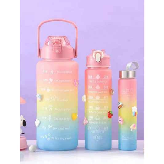 Kit 3 Garrafas Água de 300M+ 900ML+ 2000ML