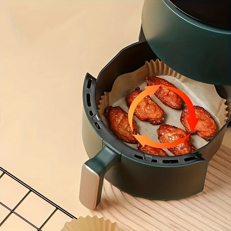 10/50/100pcs, Disposable Air Fryer Liners (16.0cm), Square Paper Air Fryer Liner Pots, Paper Basket Bowls, Baking Trays, Oven Accessories, Baking Tools, Kitchen Gadgets, Kitchen Accessories