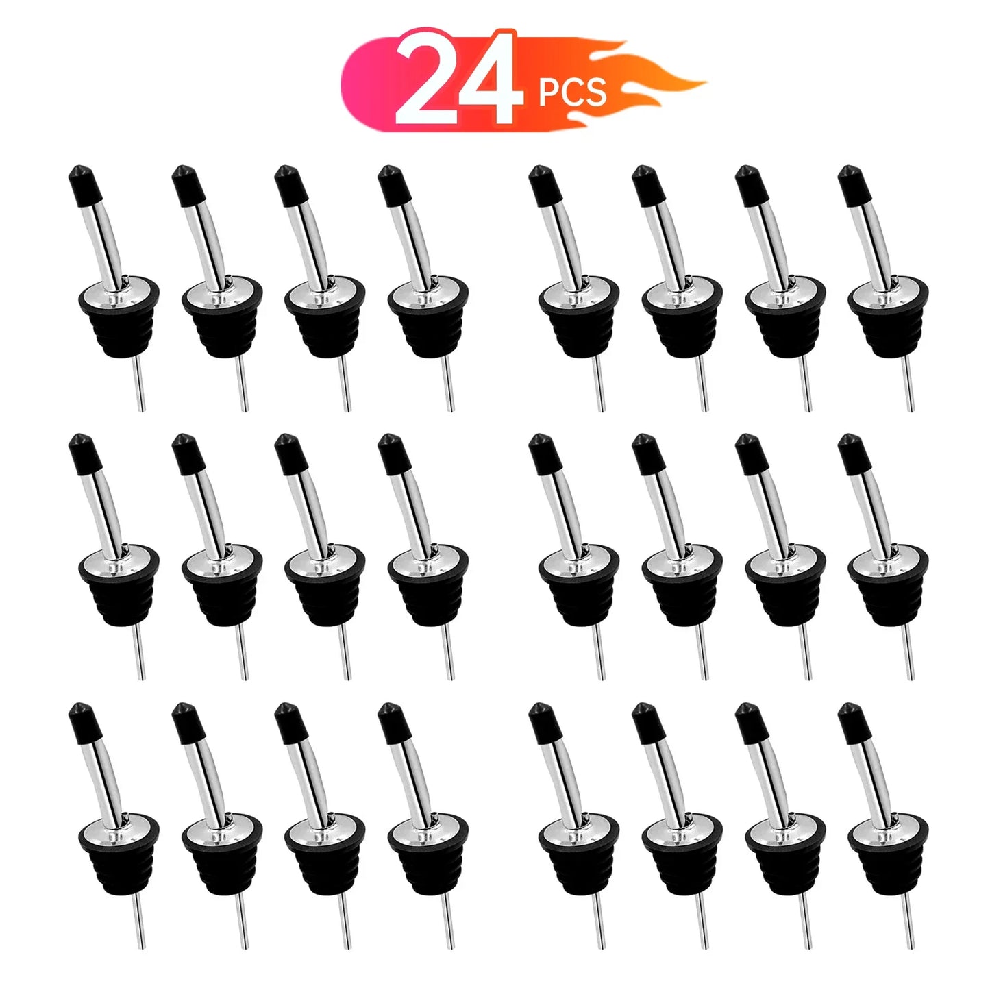 4/8/16/24 Packs Liquor Bottle Pourers for Alcohol Stainless Steal Liquor Bottle Dispensers Speed Pourers for Spirits Bottles