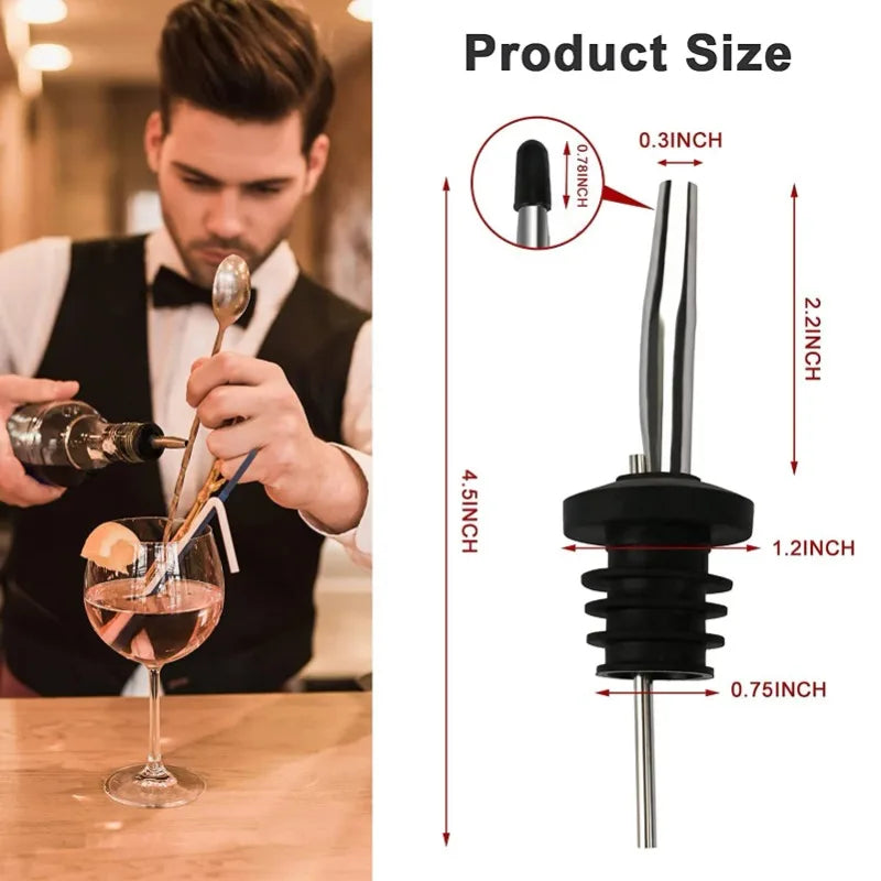 4/8/16/24 Packs Liquor Bottle Pourers for Alcohol Stainless Steal Liquor Bottle Dispensers Speed Pourers for Spirits Bottles