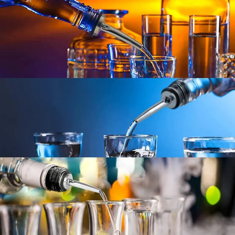 4/8/16/24 Packs Liquor Bottle Pourers for Alcohol Stainless Steal Liquor Bottle Dispensers Speed Pourers for Spirits Bottles