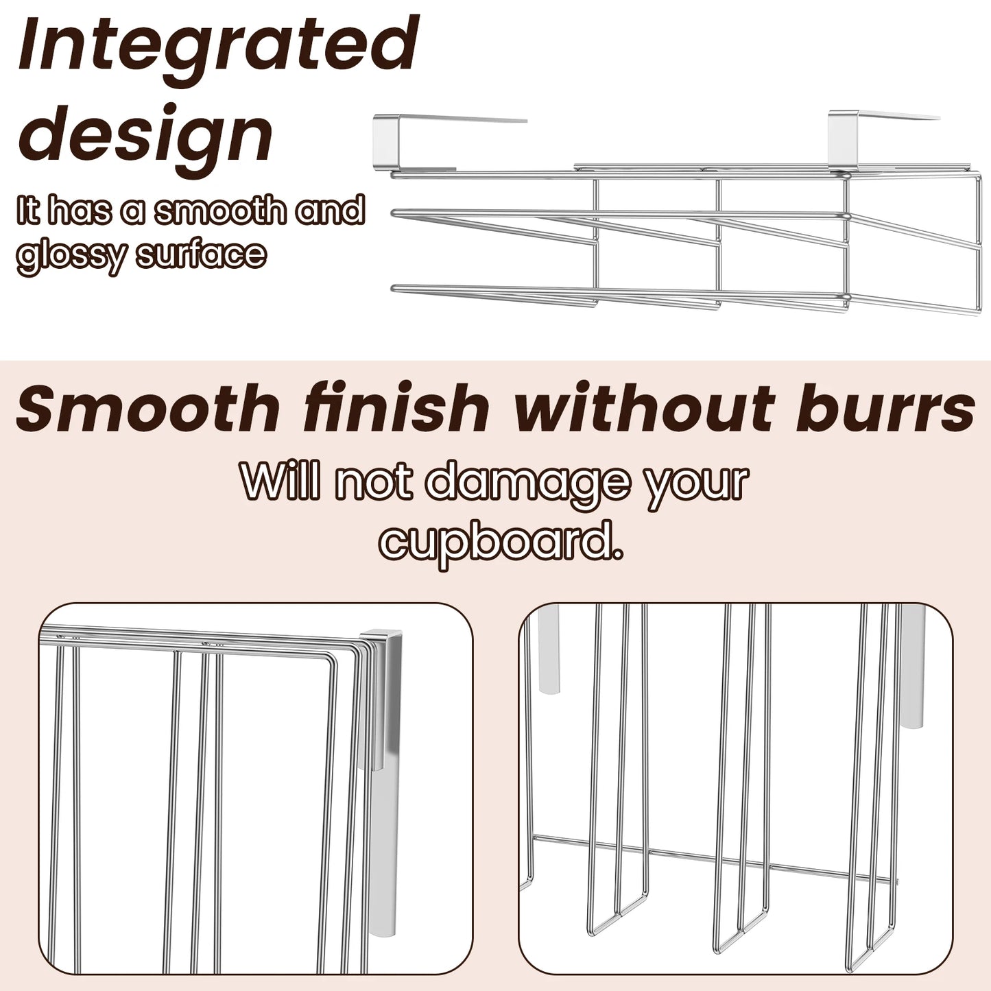 Under Cabinet Cutting Board Organizer Holder Kitchen Hanging Chopping Board Pot Lid Kitchenware Storage Rack Stainless Steel
